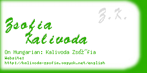 zsofia kalivoda business card